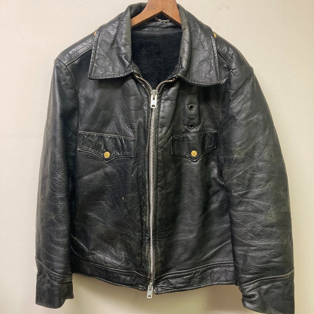 VTG Best Uniform Co horsehide leather policeman police jacket size 42
